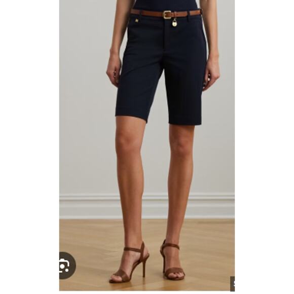 Black Label Ralph Lauren Bi-Stretch Twill Bermuda Shorts dark navy Size 6 - Picture 7 of 7